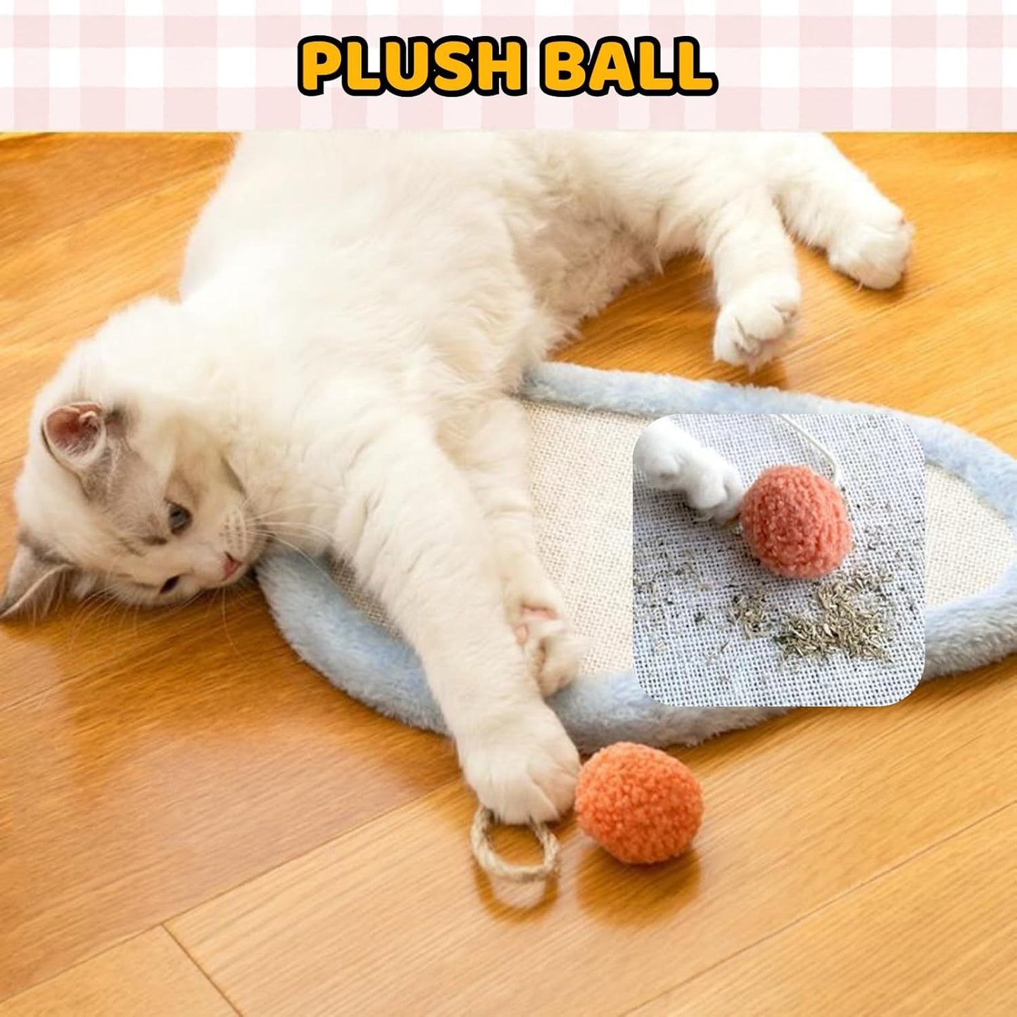 Cute Cat Scratching Mat Wall Mounted Natural Sisal Cat Scratch Pad Cartoon Design Durable Furniture Protector For Indoor Cats