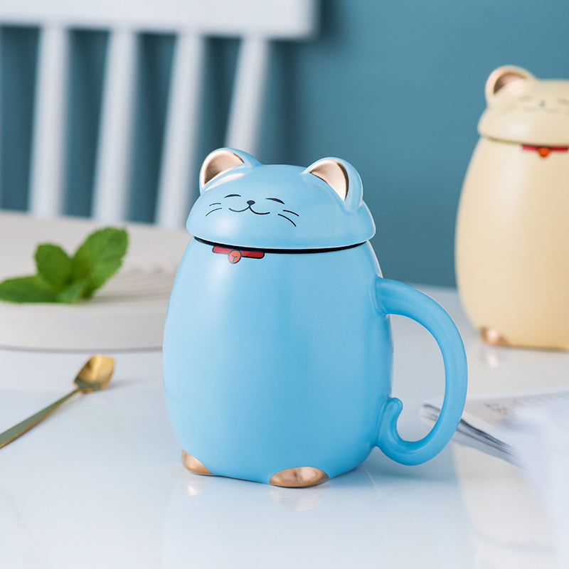 Ceramic Color Glaze  Cartoon Cat Creative Mug