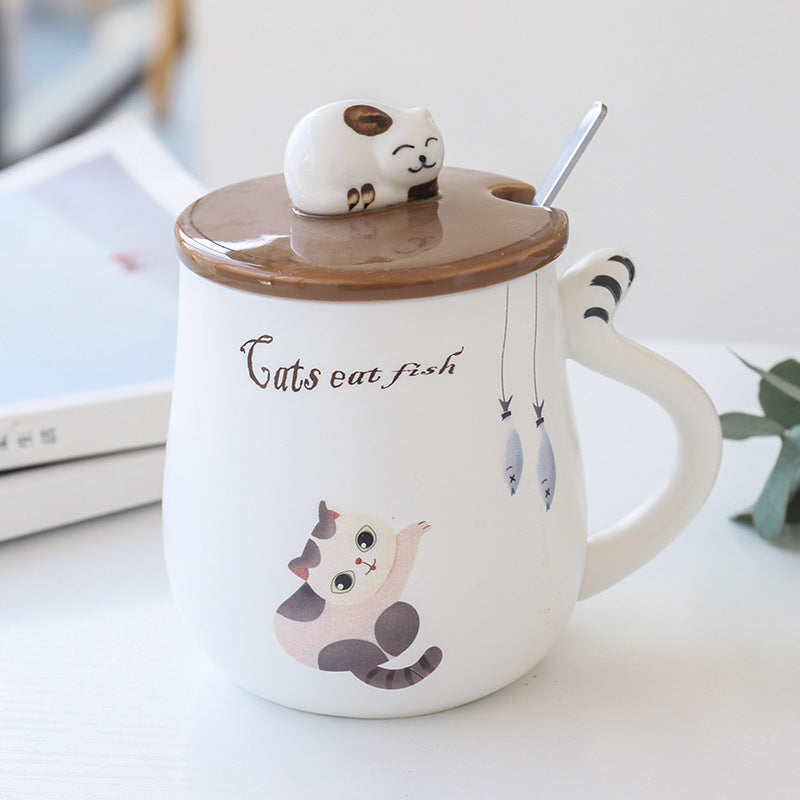 Creative Cartoon Cute Cat Mug For Household Use