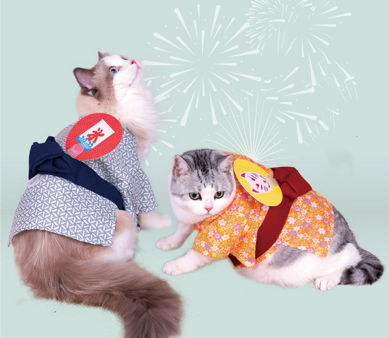 Pet Cat And Dog Clothes Yukata Kimono Spring And Summer